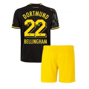 Borussia Dortmund Jude Bellingham #22 kläder Barn 2022-23 Bortatröja Kortärmad (+ korta byxor)